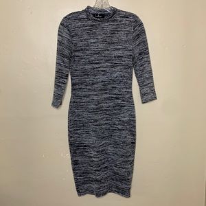LULU’S Dress Modern Marl Grey Bodycon Midi Style D86971 Medium